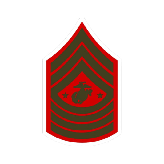 USMC E9 SGMMC Service (United States) (Military Rank) STICKER Vinyl Kiss-Cut Decal 2 Inch White - The Sticker Space