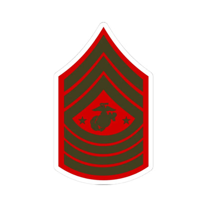 USMC E9 SGMMC Service (United States) (Military Rank) STICKER Vinyl Kiss-Cut Decal 3 Inch White - The Sticker Space
