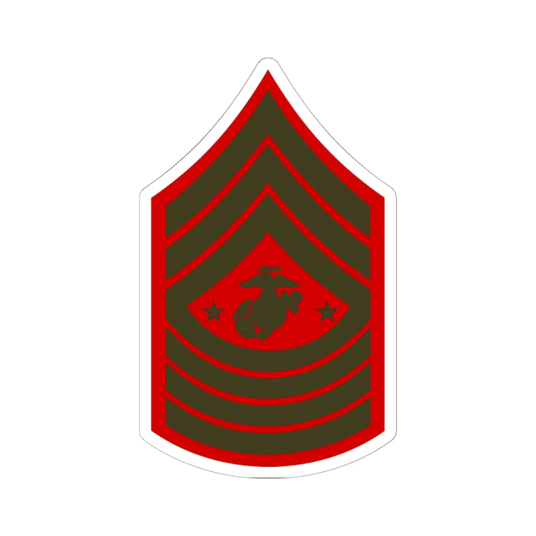 USMC E9 SGMMC Service (United States) (Military Rank) STICKER Vinyl Kiss-Cut Decal 6 Inch White - The Sticker Space