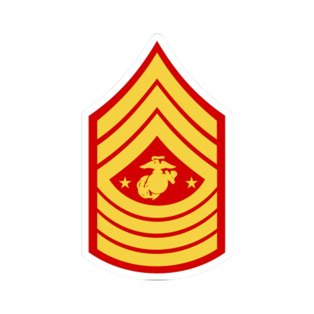 USMC E9 SGMMC (United States) (Military Rank) STICKER Vinyl Kiss-Cut Decal 2 Inch White - The Sticker Space