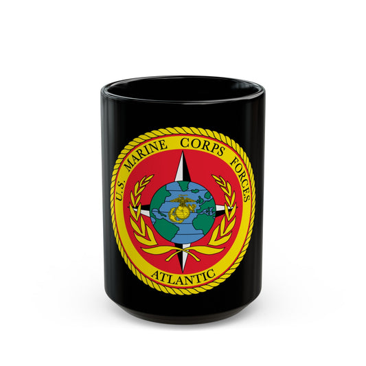 USMC Forces Atlantic (USMC) Black Coffee Mug-15oz-The Sticker Space