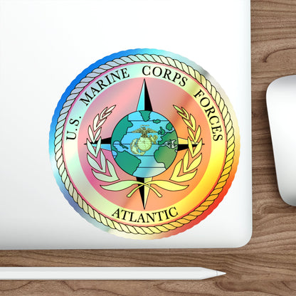 USMC Forces Atlantic (USMC) Holographic STICKER Die-Cut Vinyl Decal-The Sticker Space