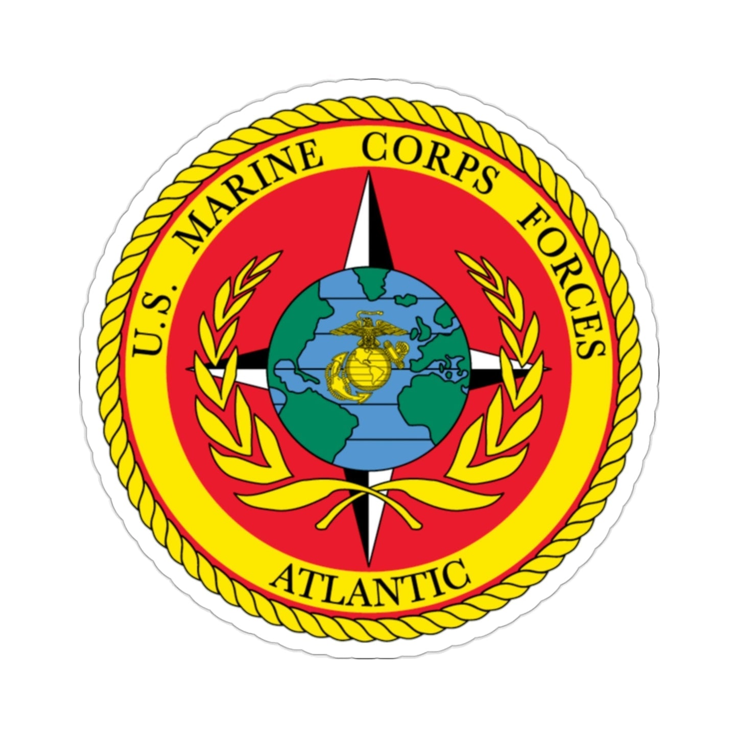 USMC Forces Atlantic (USMC) STICKER Vinyl Die-Cut Decal-2 Inch-The Sticker Space