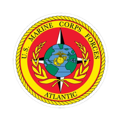 USMC Forces Atlantic (USMC) STICKER Vinyl Kiss-Cut Decal 4 Inch White - The Sticker Space