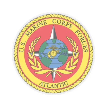 USMC Forces Atlantic (USMC) STICKER Vinyl Kiss-Cut Decal 6 Inch Transparent - The Sticker Space