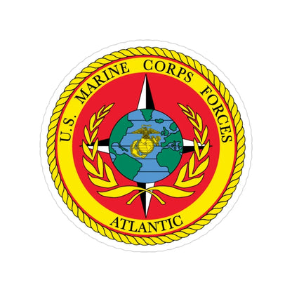 USMC Forces Atlantic (USMC) Transparent STICKER Die-Cut Vinyl Decal 3 Inch - The Sticker Space