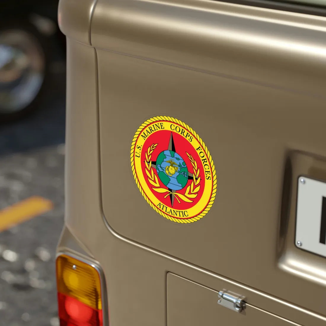 USMC Forces Atlantic (USMC) Transparent STICKER Die-Cut Vinyl Decal - The Sticker Space