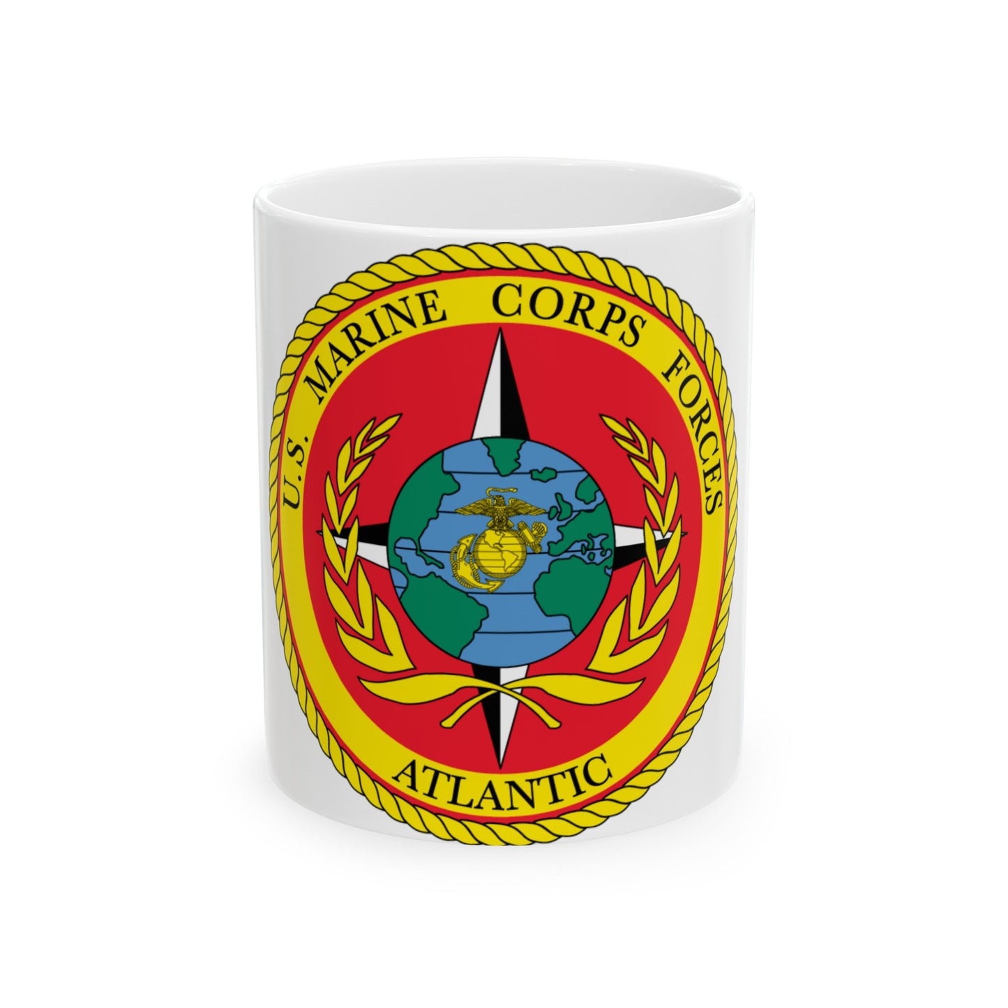 USMC Forces Atlantic (USMC) White Coffee Mug-11oz-The Sticker Space
