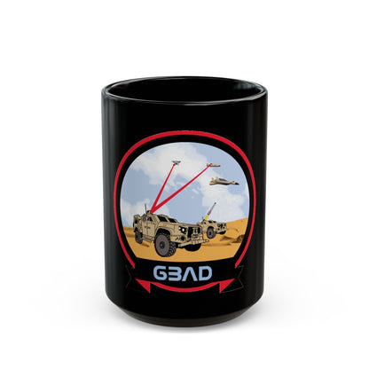 USMC Ground Based Air Defense (USMC) Black Coffee Mug-15oz-The Sticker Space