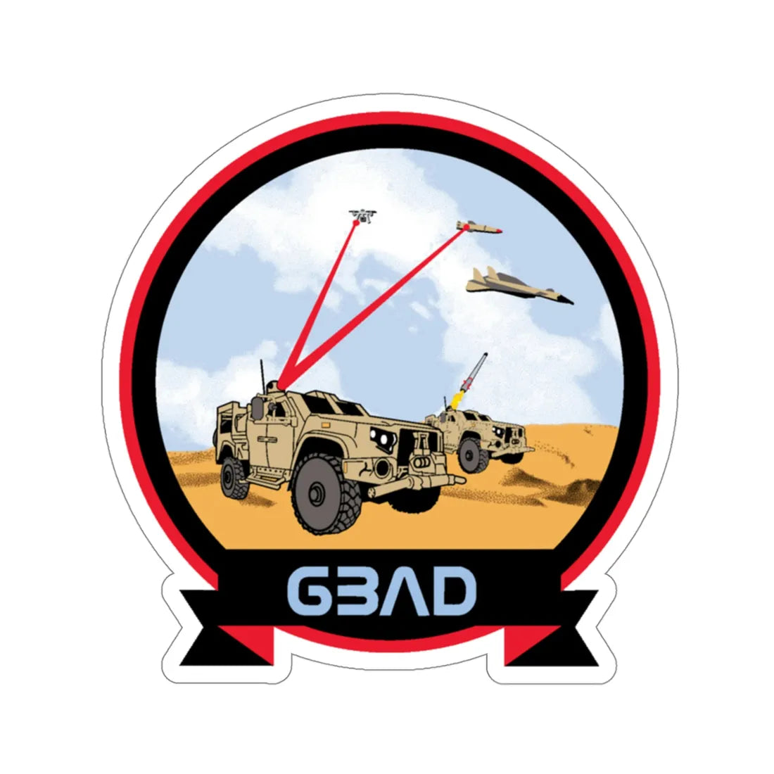 USMC Ground Based Air Defense (USMC) STICKER Vinyl Die-Cut Decal 4 Inch - The Sticker Space
