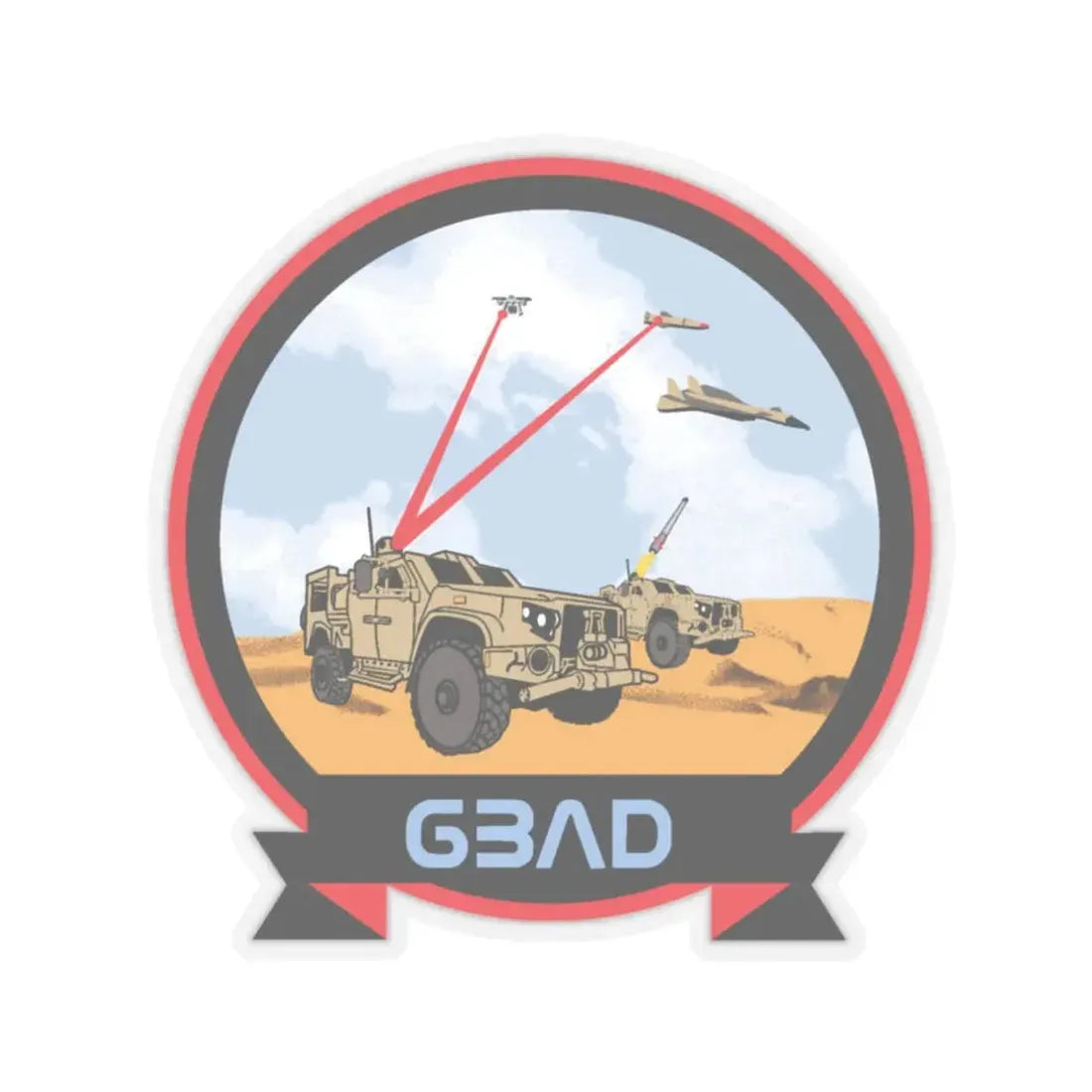 USMC Ground Based Air Defense (USMC) STICKER Vinyl Kiss-Cut Decal 6 Inch Transparent - The Sticker Space