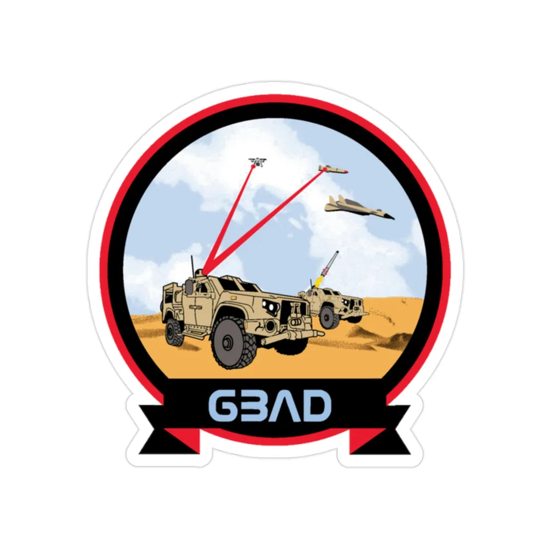 USMC Ground Based Air Defense (USMC) Transparent STICKER Die-Cut Vinyl Decal 2 Inch - The Sticker Space