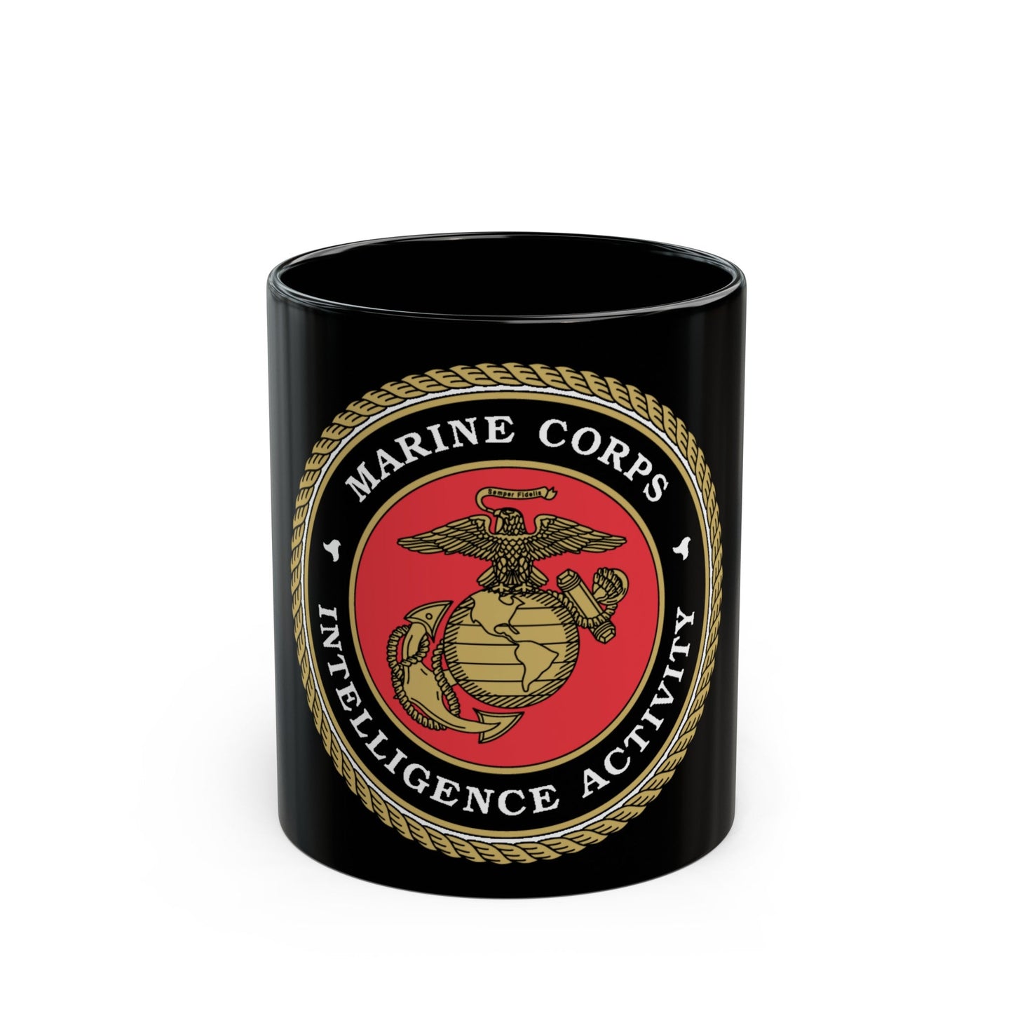 USMC Intell Acticity (USMC) Black Coffee Mug-11oz-The Sticker Space