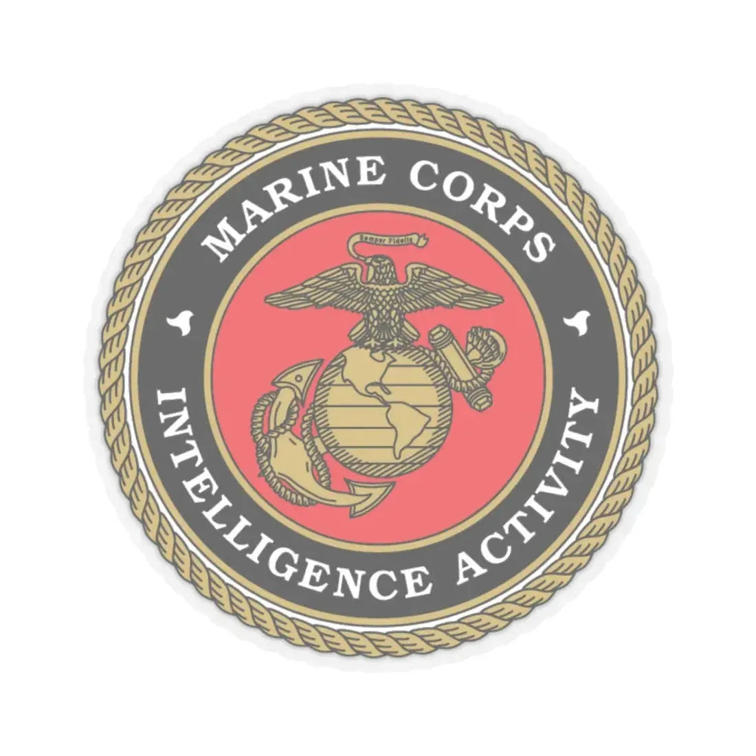 USMC Intell Acticity (USMC) STICKER Vinyl Kiss-Cut Decal 3 Inch Transparent - The Sticker Space