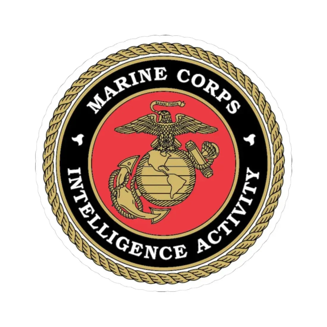 USMC Intell Acticity (USMC) STICKER Vinyl Kiss-Cut Decal 3 Inch White - The Sticker Space