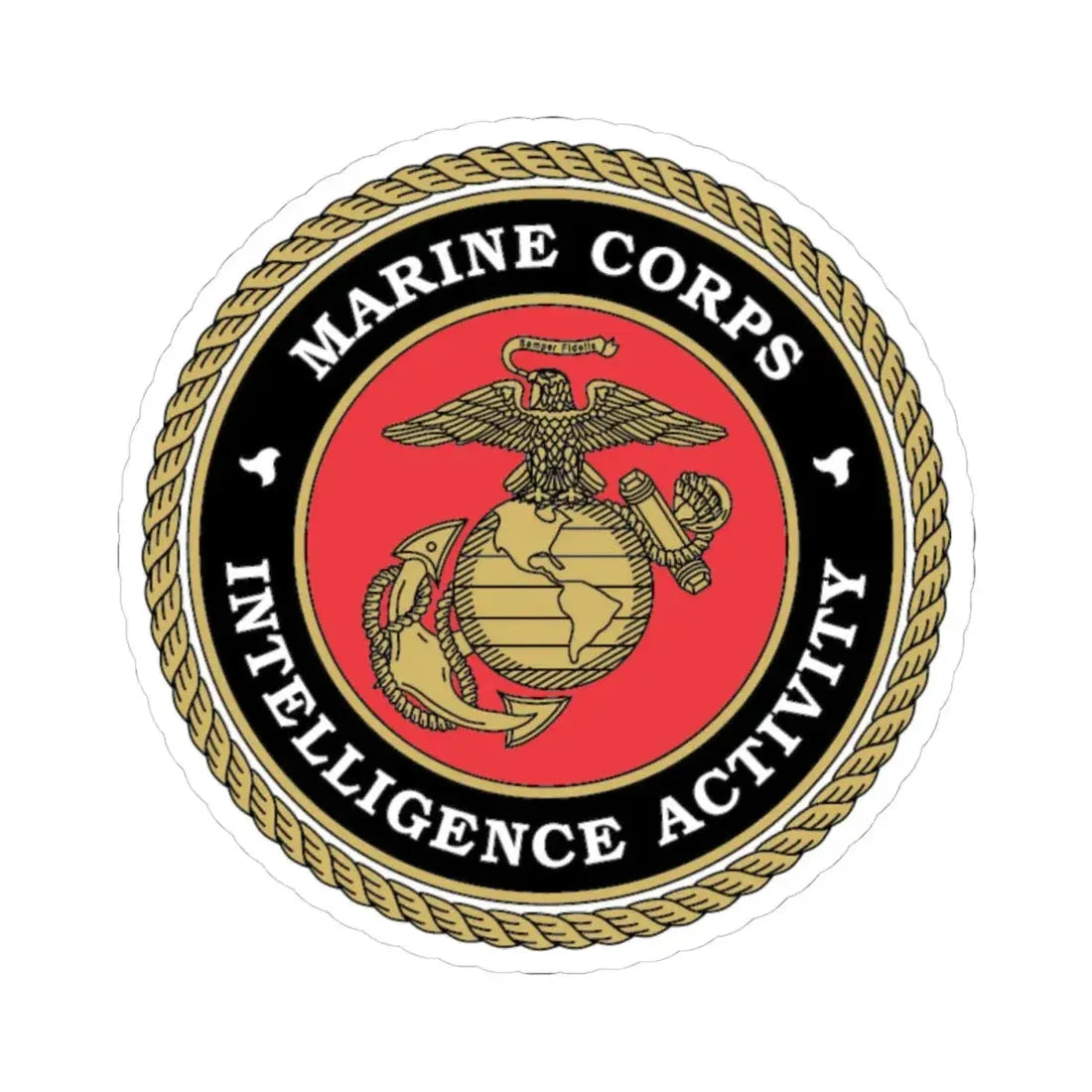 USMC Intell Acticity (USMC) STICKER Vinyl Kiss-Cut Decal 4 Inch White - The Sticker Space