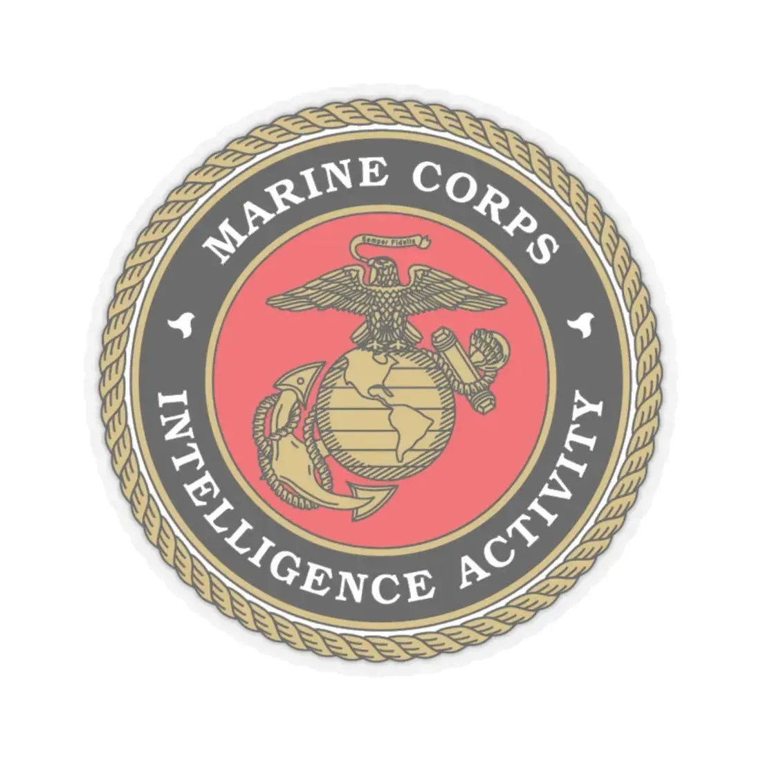 USMC Intell Acticity (USMC) STICKER Vinyl Kiss-Cut Decal 6 Inch Transparent - The Sticker Space