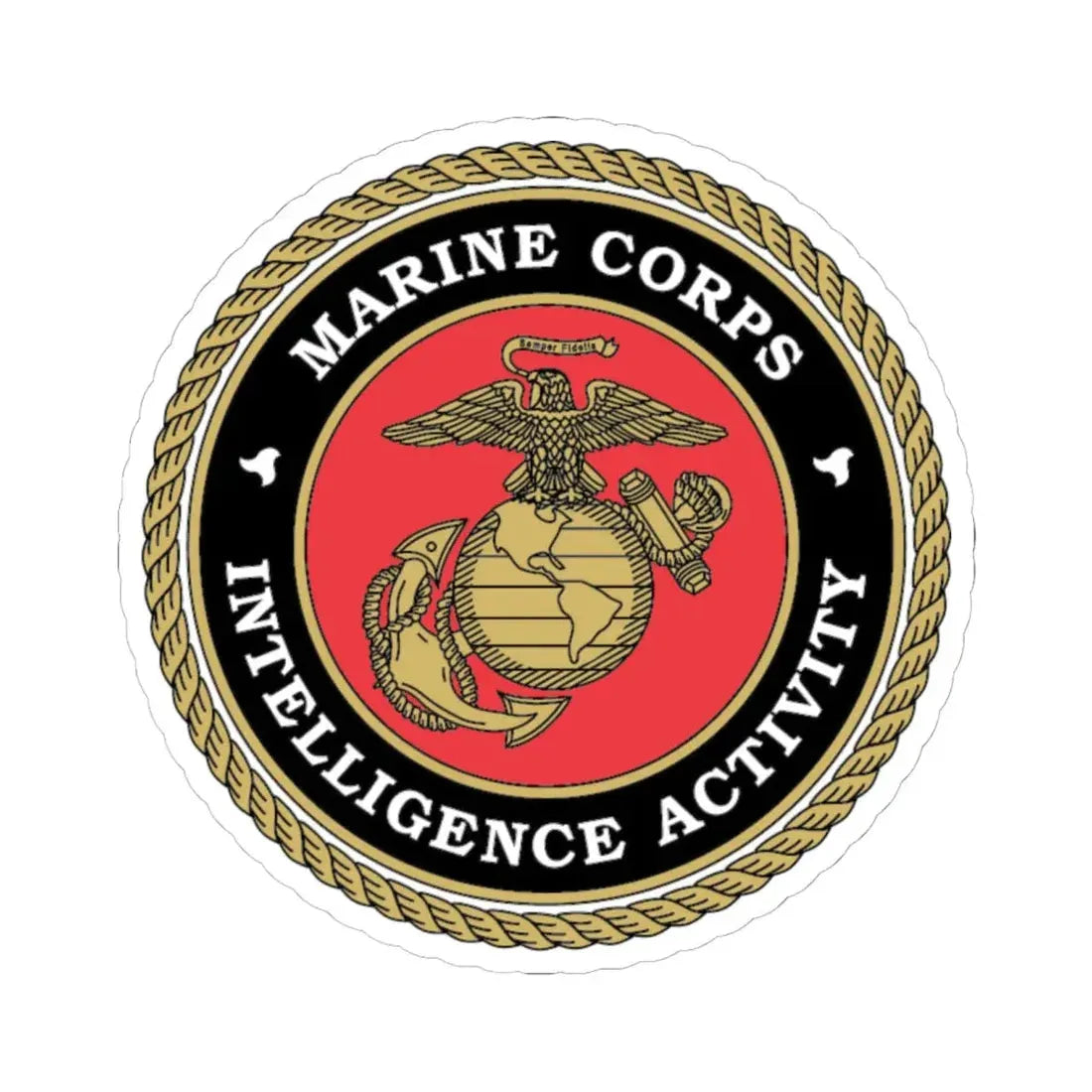 USMC Intell Acticity (USMC) STICKER Vinyl Kiss-Cut Decal 6 Inch White - The Sticker Space