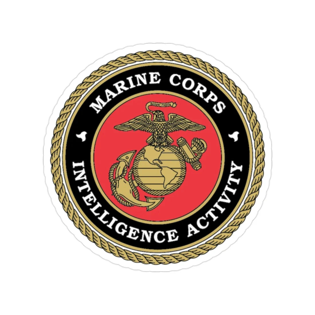 USMC Intell Acticity (USMC) Transparent STICKER Die-Cut Vinyl Decal 2 Inch - The Sticker Space