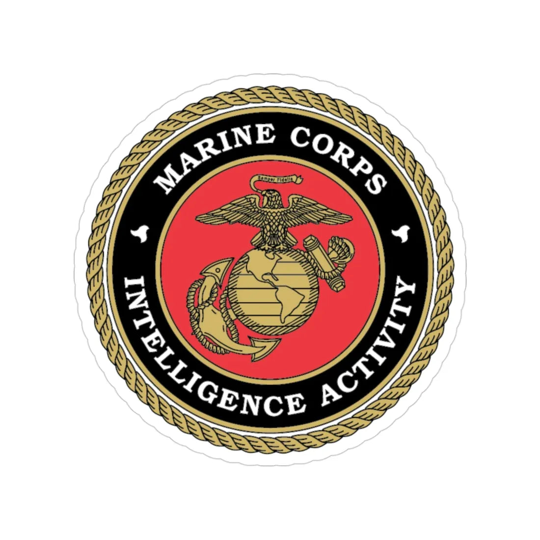 USMC Intell Acticity (USMC) Transparent STICKER Die-Cut Vinyl Decal 3 Inch - The Sticker Space