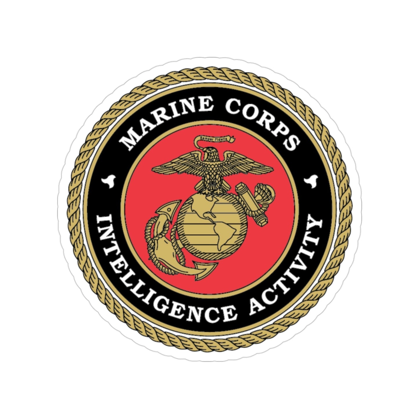 USMC Intell Acticity (USMC) Transparent STICKER Die-Cut Vinyl Decal-3 Inch-The Sticker Space