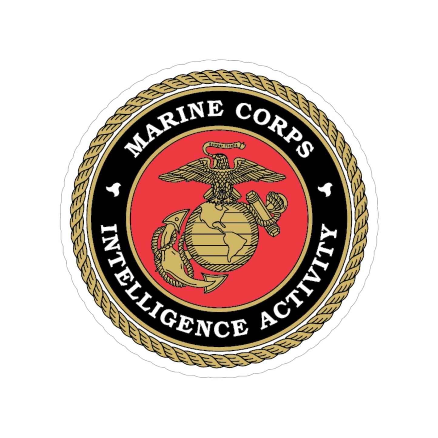 USMC Intell Acticity (USMC) Transparent STICKER Die-Cut Vinyl Decal-4 Inch-The Sticker Space