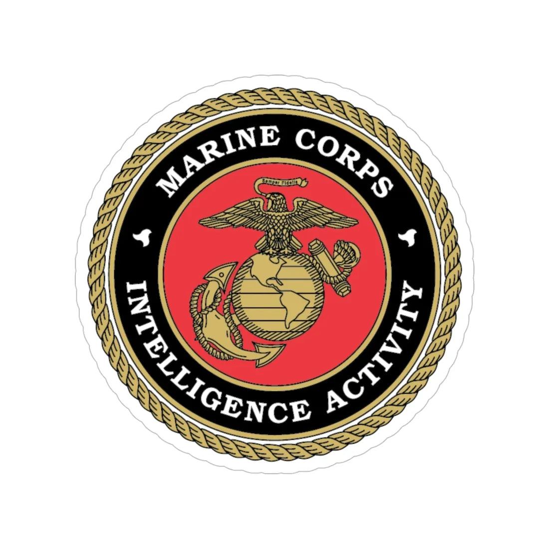 USMC Intell Acticity (USMC) Transparent STICKER Die-Cut Vinyl Decal 5 Inch - The Sticker Space