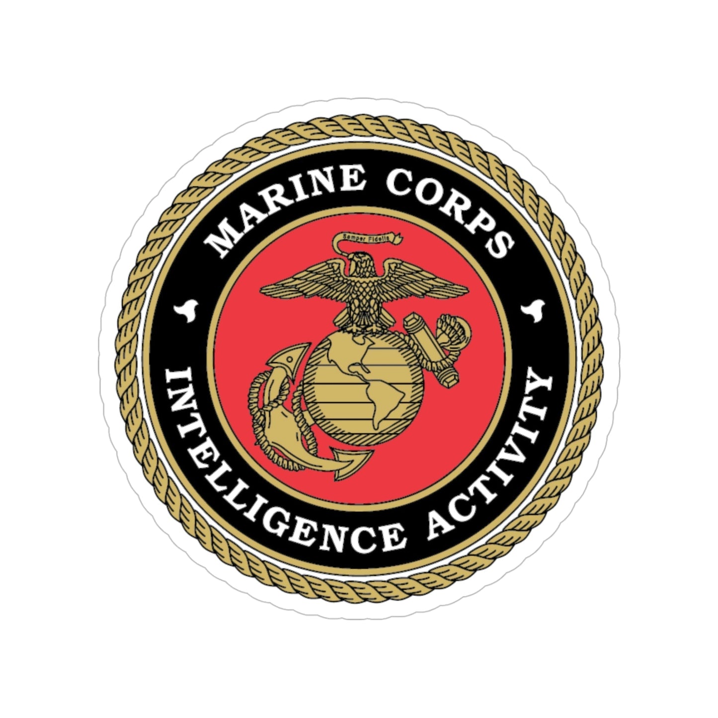 USMC Intell Acticity (USMC) Transparent STICKER Die-Cut Vinyl Decal-5 Inch-The Sticker Space