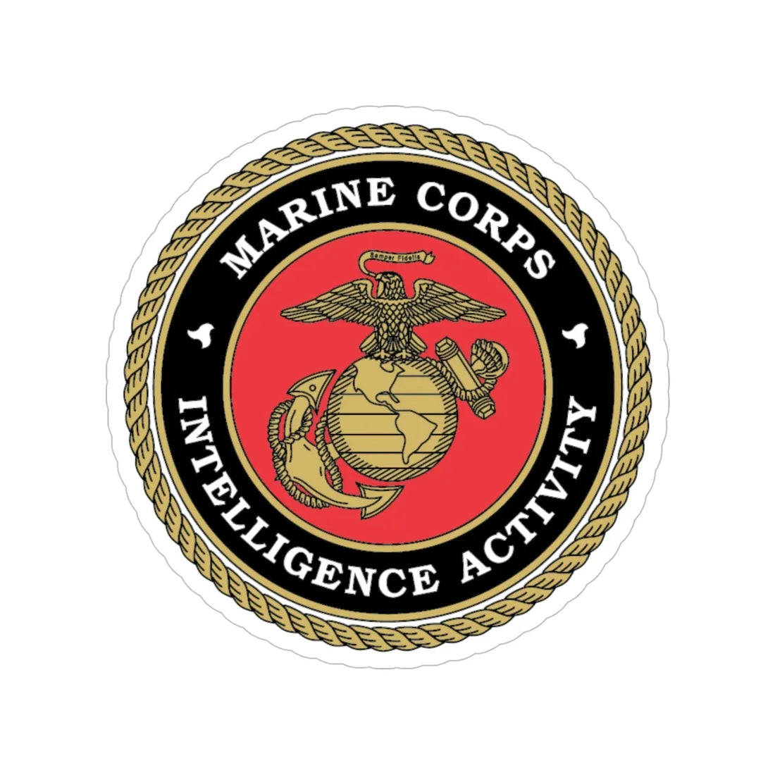 USMC Intell Acticity (USMC) Transparent STICKER Die-Cut Vinyl Decal 6 Inch - The Sticker Space