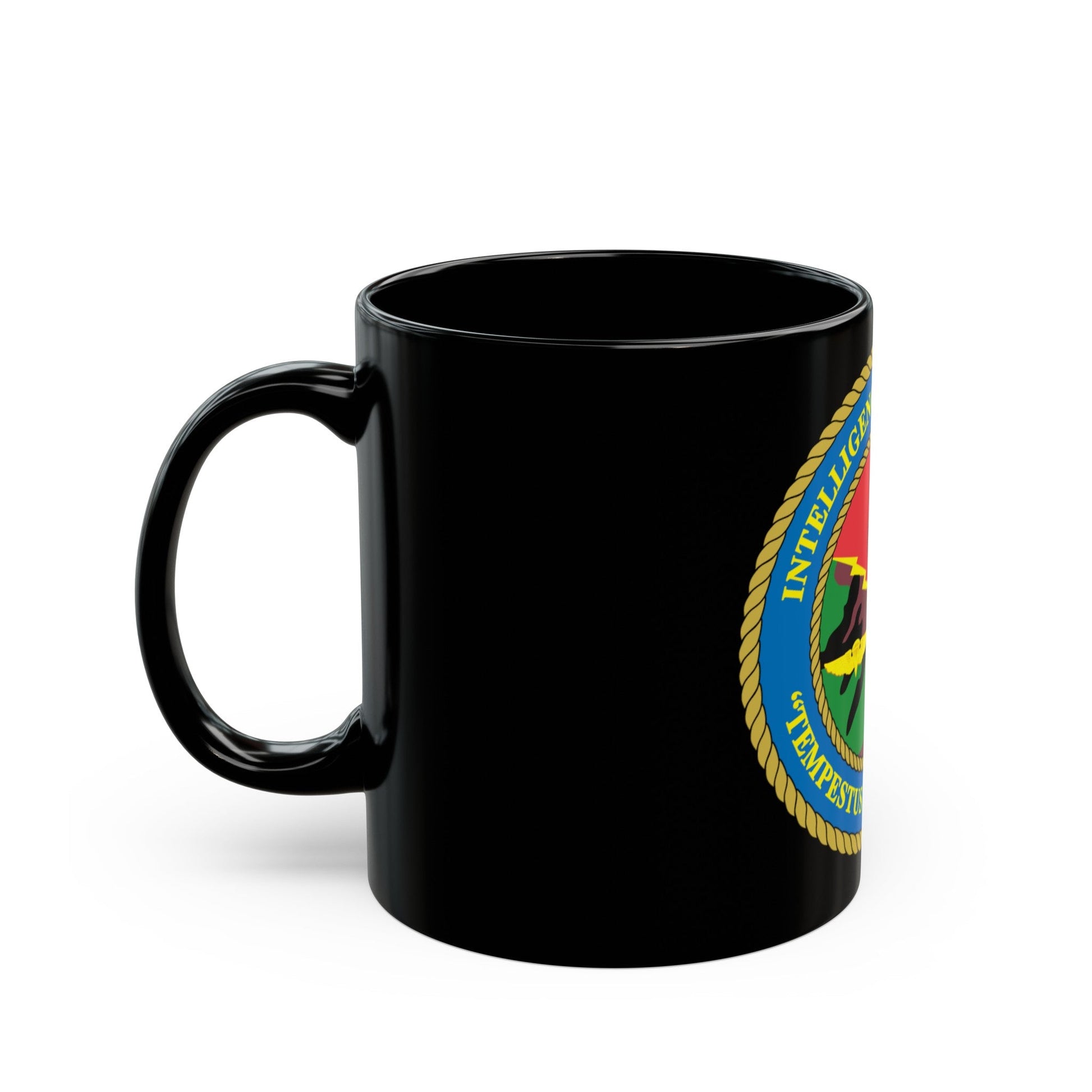 USMC Intell Dept (USMC) Black Coffee Mug-The Sticker Space