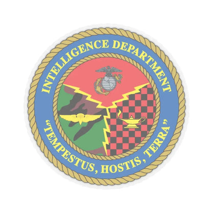 USMC Intell Dept (USMC) STICKER Vinyl Kiss-Cut Decal 4 Inch Transparent - The Sticker Space