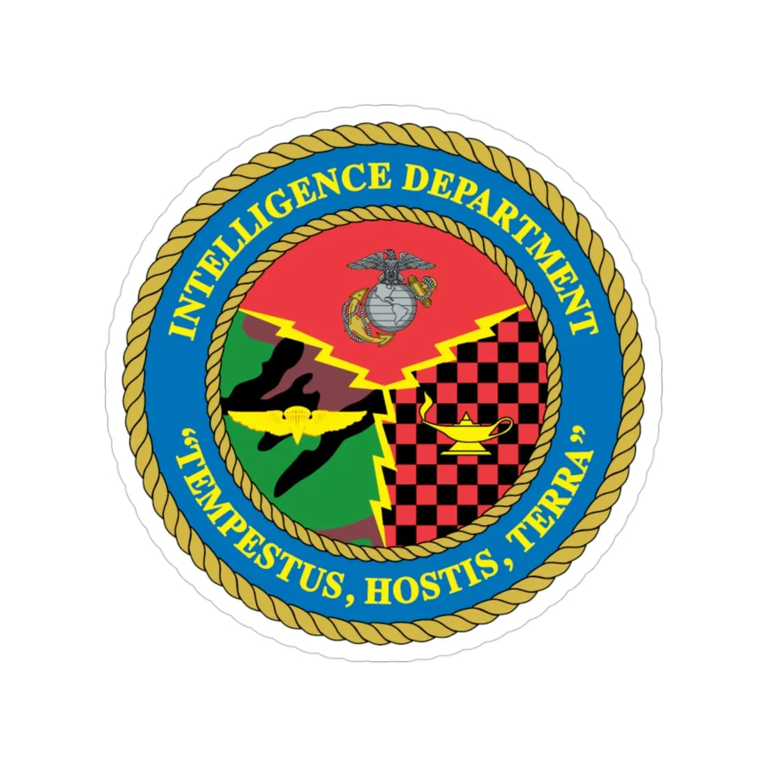 USMC Intell Dept (USMC) Transparent STICKER Die-Cut Vinyl Decal 3 Inch - The Sticker Space