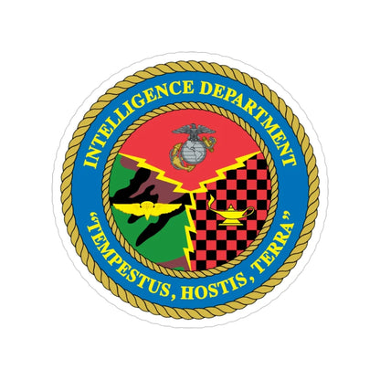 USMC Intell Dept (USMC) Transparent STICKER Die-Cut Vinyl Decal 4 Inch - The Sticker Space