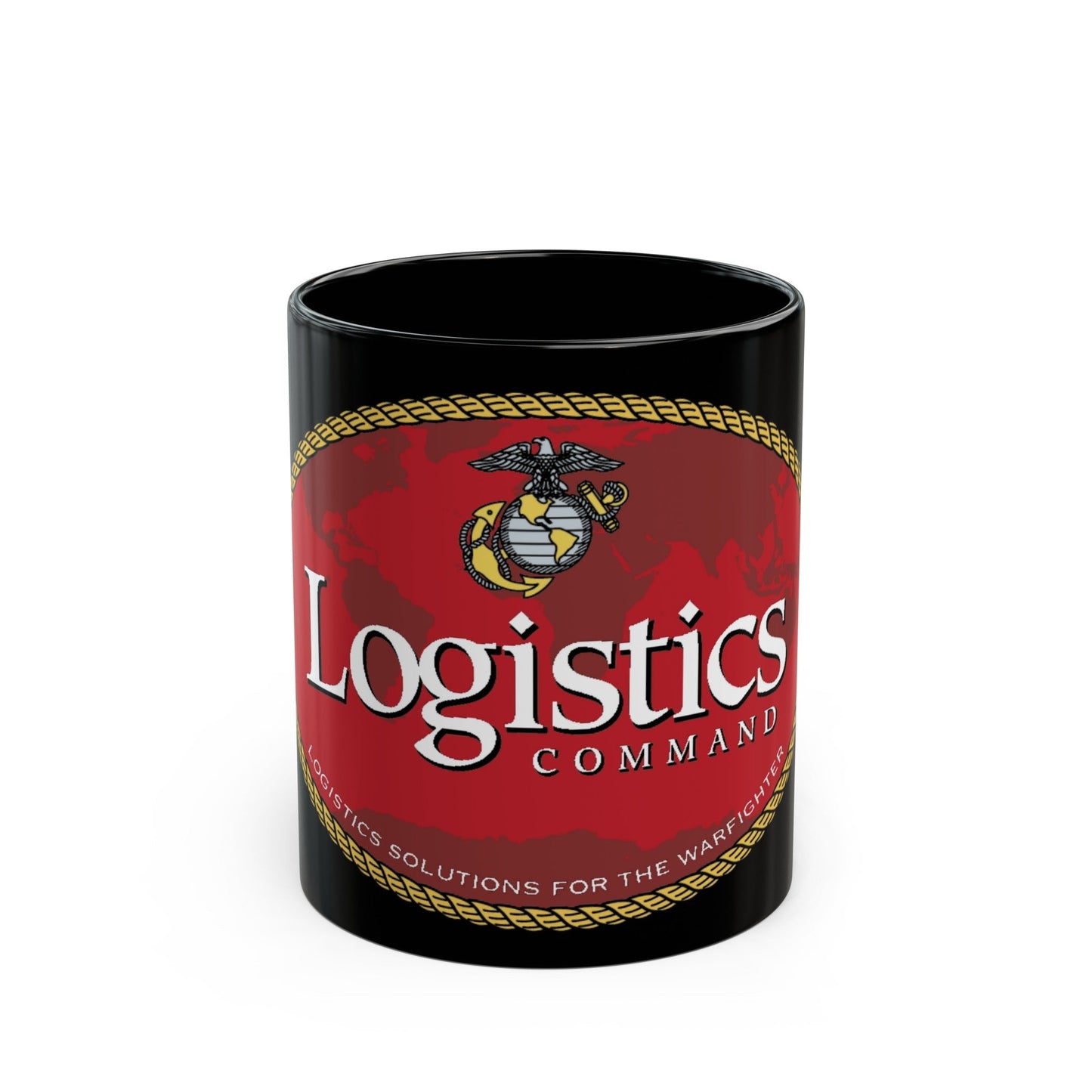 USMC Logistics Command (USMC) Black Coffee Mug-11oz-The Sticker Space