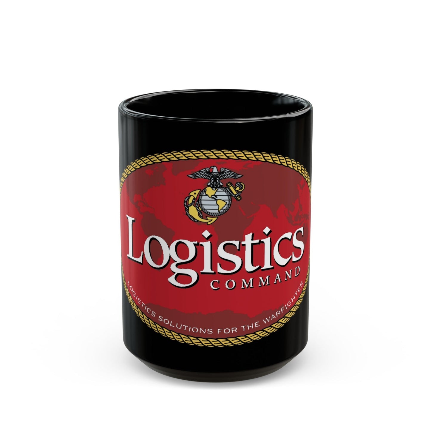 USMC Logistics Command (USMC) Black Coffee Mug-15oz-The Sticker Space