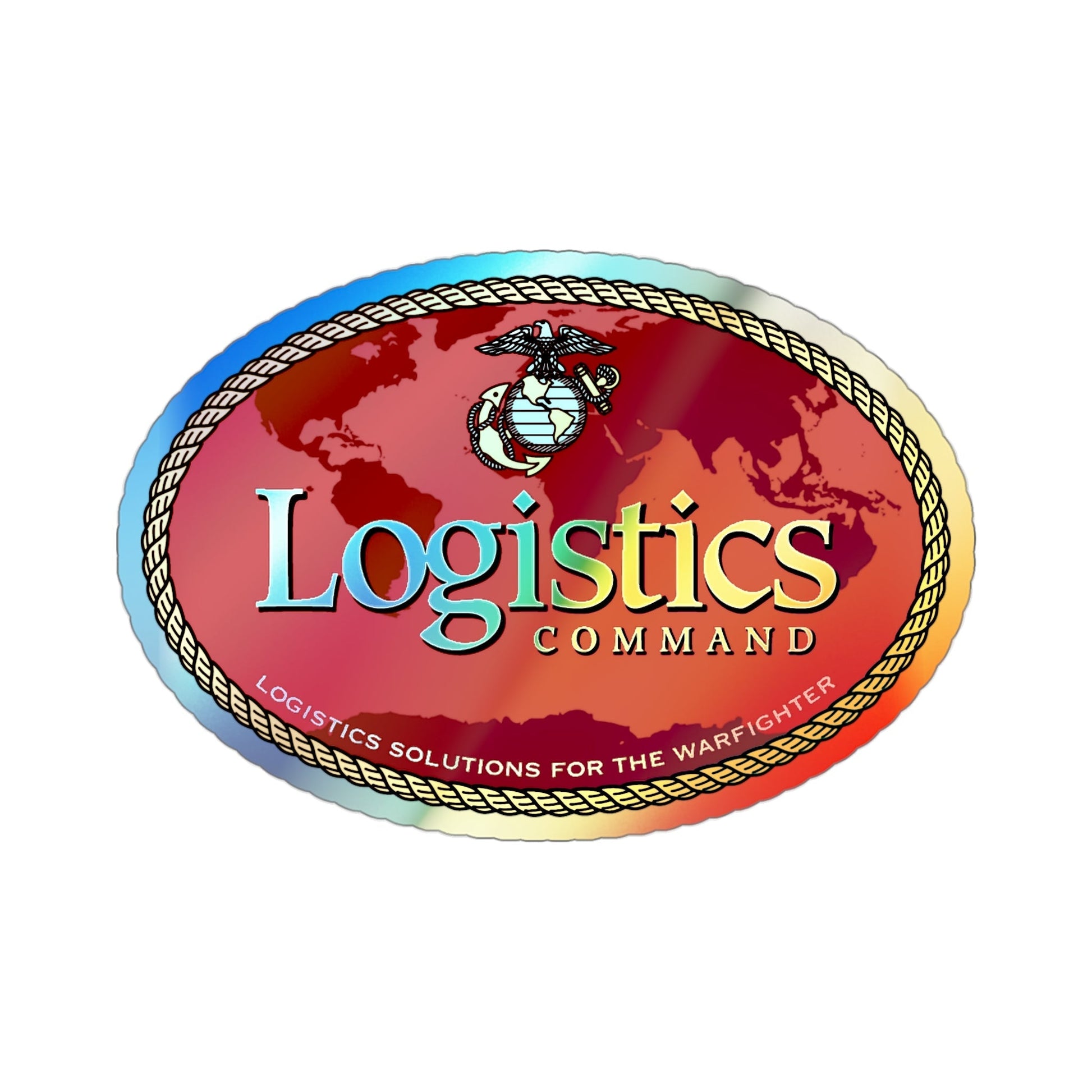 USMC Logistics Command (USMC) Holographic STICKER Die-Cut Vinyl Decal-3 Inch-The Sticker Space