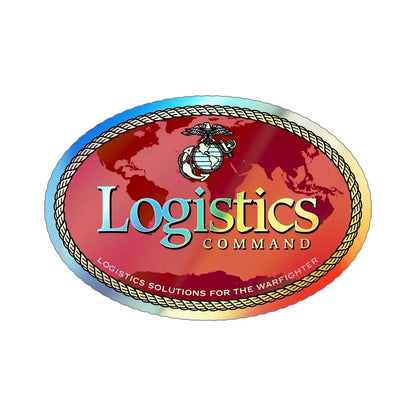 USMC Logistics Command (USMC) Holographic STICKER Die-Cut Vinyl Decal 5 Inch Holographic - The Sticker Space