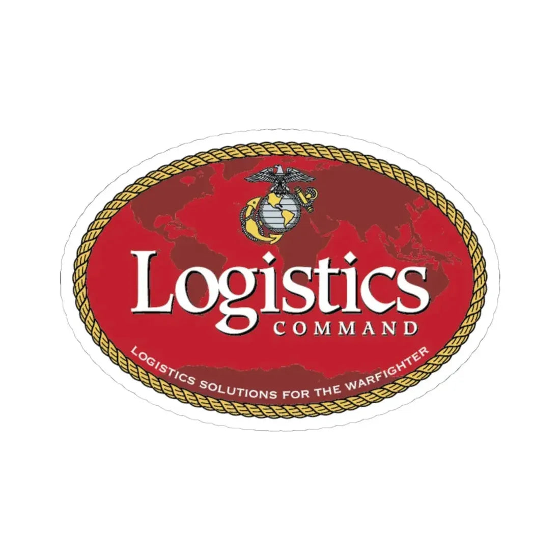 USMC Logistics Command (USMC) STICKER Vinyl Kiss-Cut Decal 4 Inch White - The Sticker Space