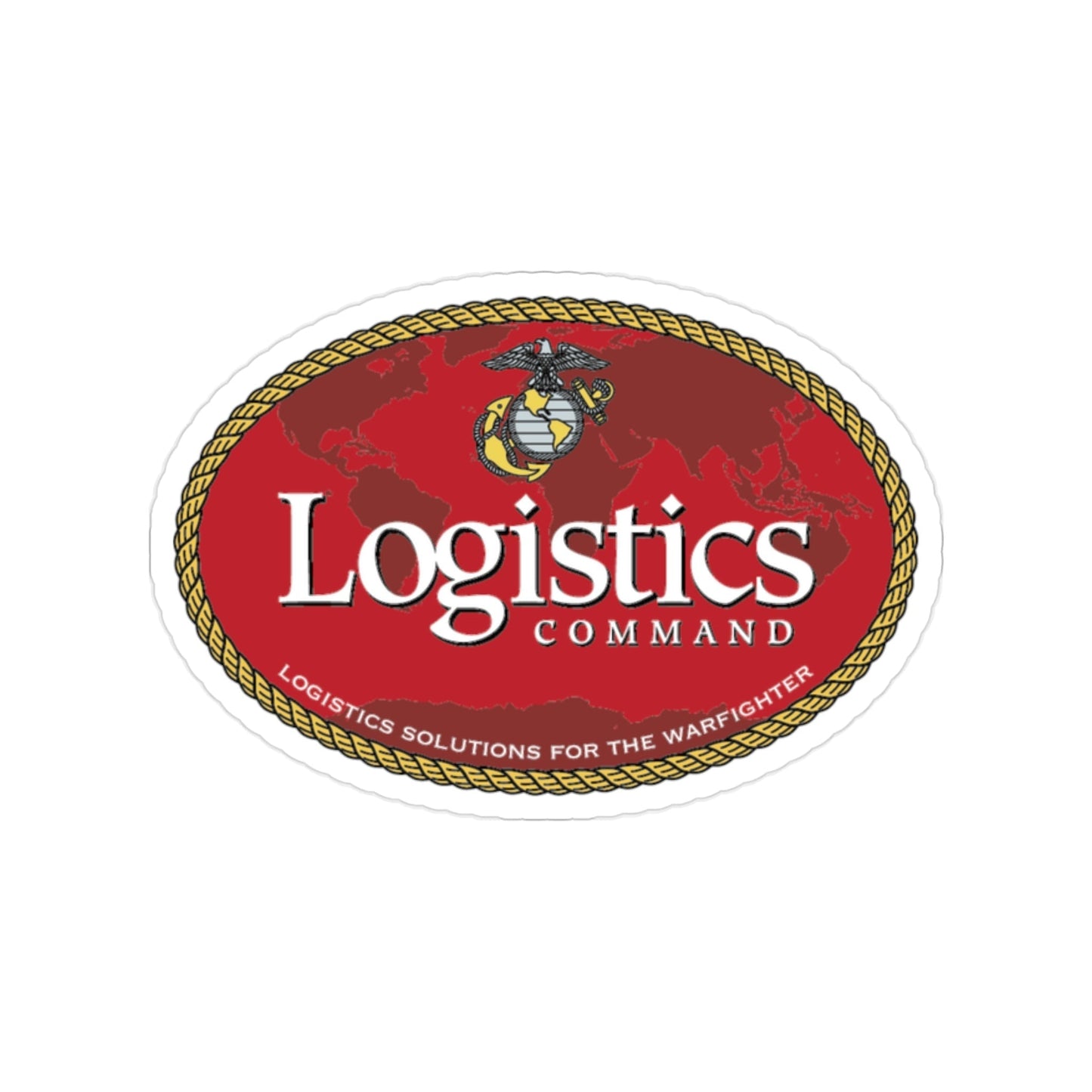 USMC Logistics Command (USMC) Transparent STICKER Die-Cut Vinyl Decal-2 Inch-The Sticker Space