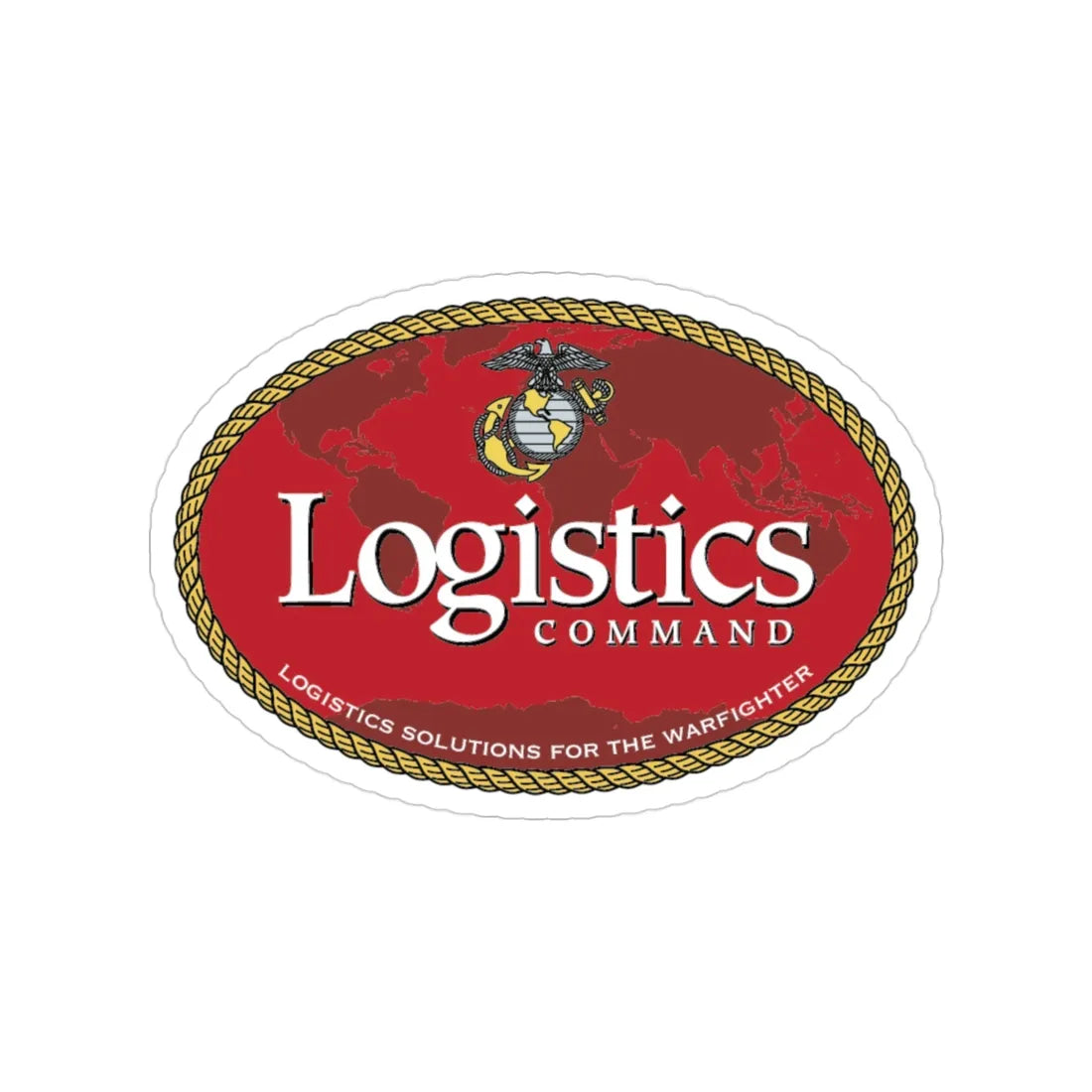 USMC Logistics Command (USMC) Transparent STICKER Die-Cut Vinyl Decal 3 Inch - The Sticker Space