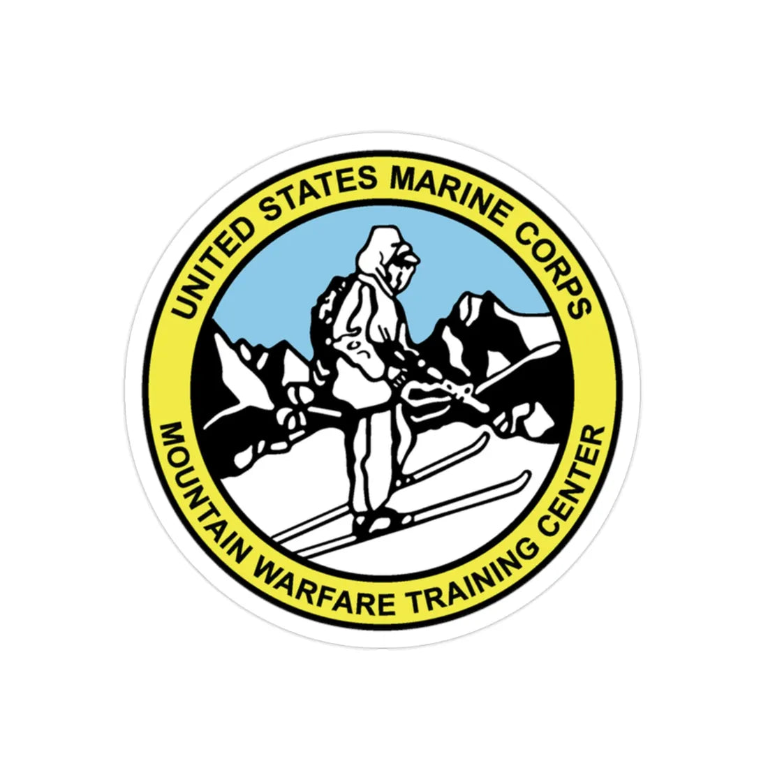 USMC MWTC (USMC) Transparent STICKER Die-Cut Vinyl Decal 2 Inch - The Sticker Space