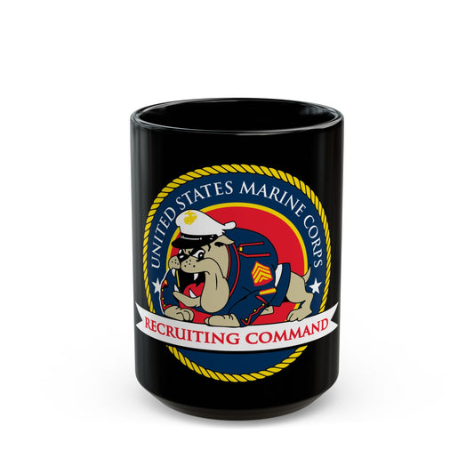USMC Recruiting Command (USMC) Black Coffee Mug-15oz-The Sticker Space