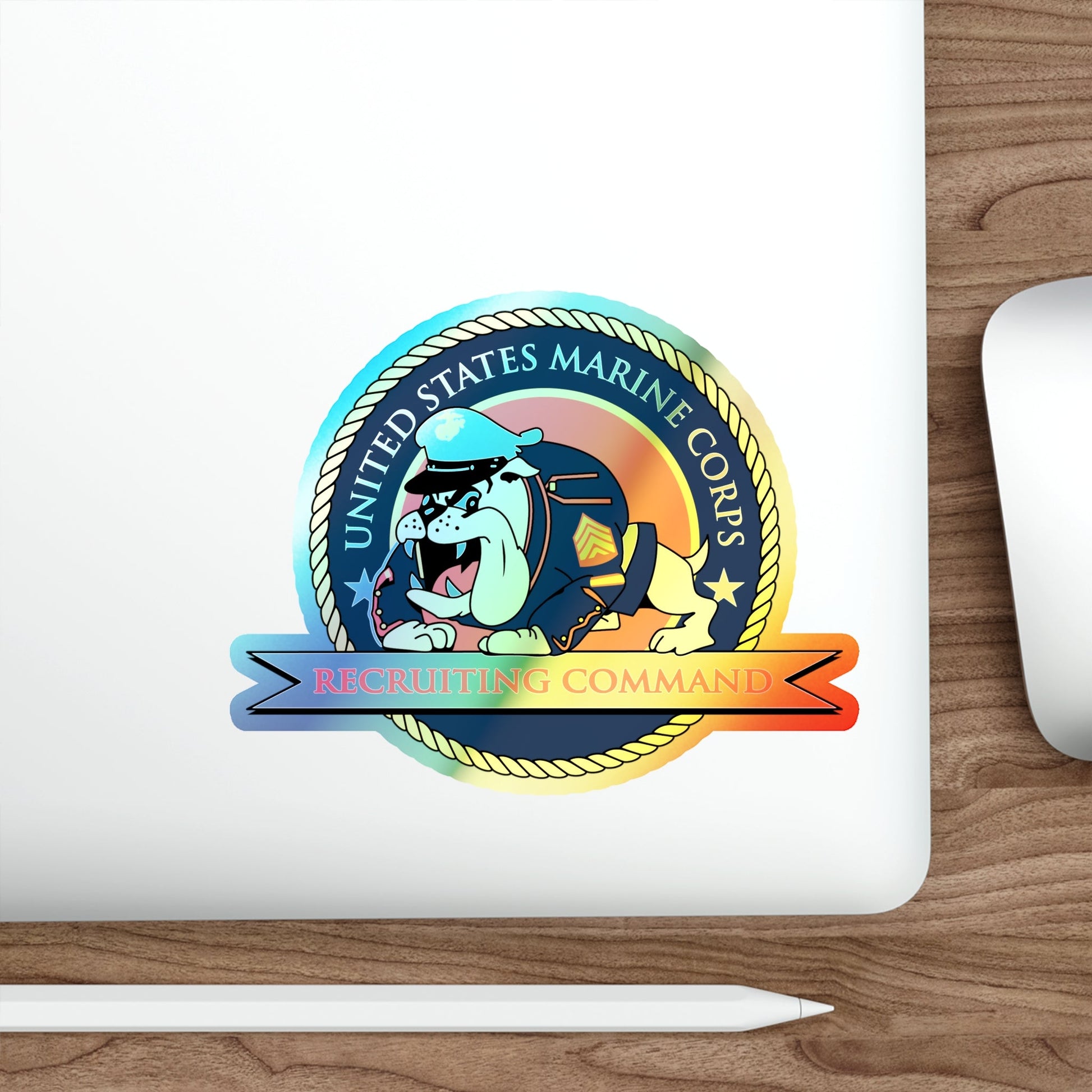 USMC Recruiting Command (USMC) Holographic STICKER Die-Cut Vinyl Decal-The Sticker Space