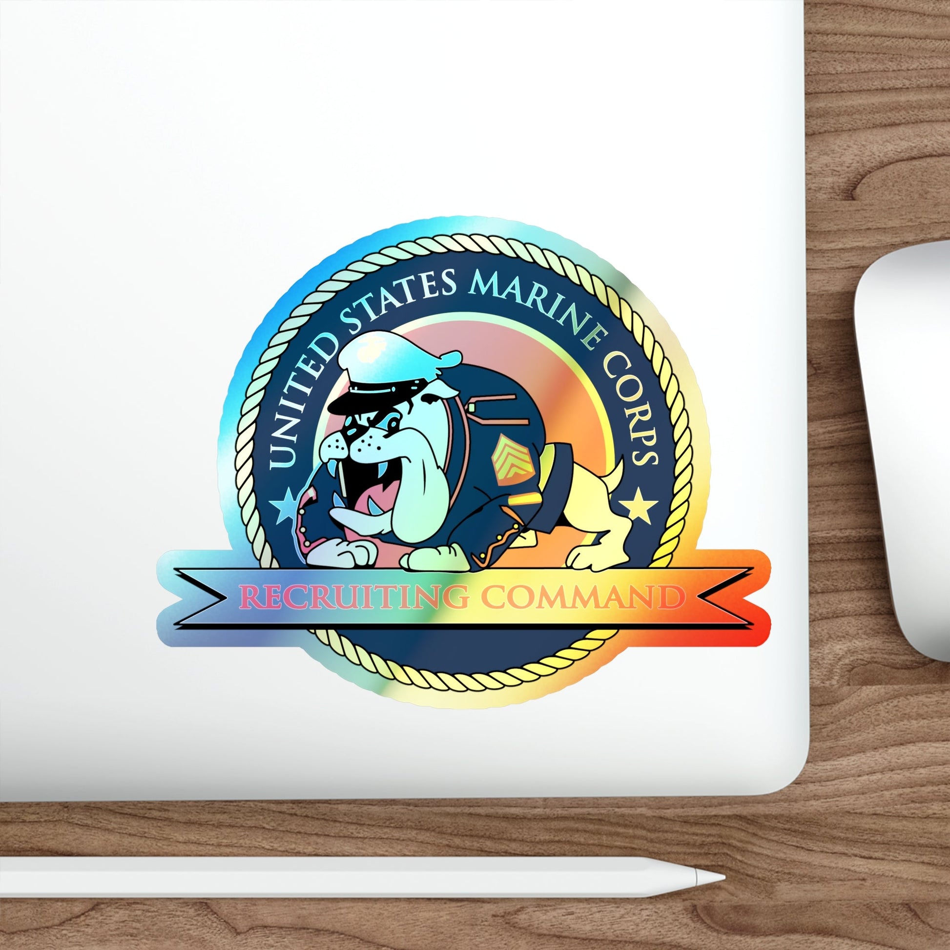 USMC Recruiting Command (USMC) Holographic STICKER Die-Cut Vinyl Decal-The Sticker Space