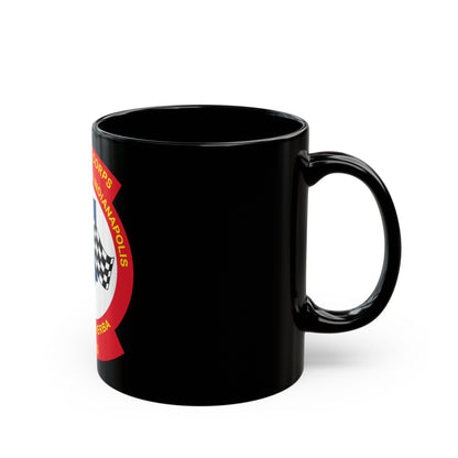 USMC Recruiting Station Indianapolis (USMC) Black Coffee Mug-The Sticker Space