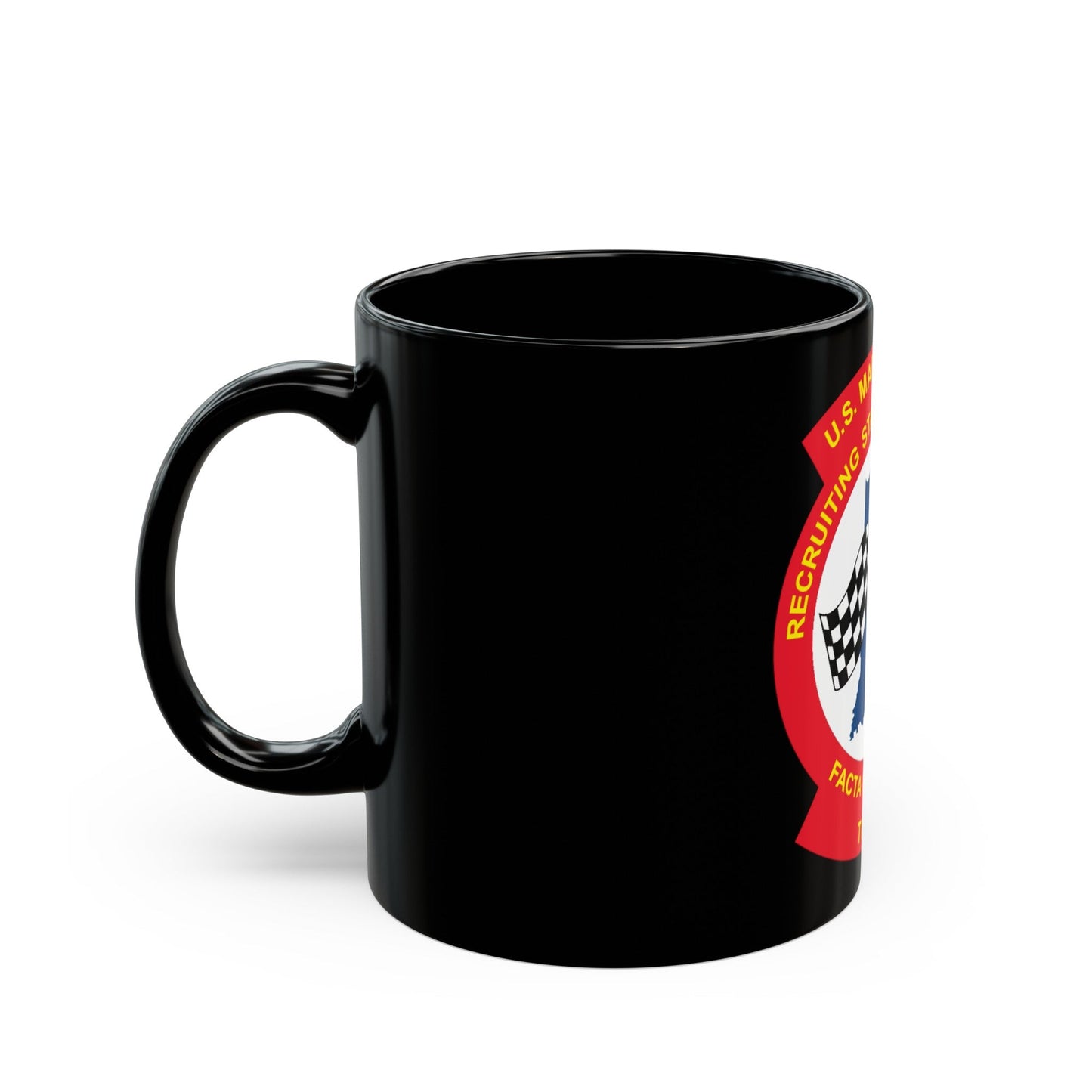 USMC Recruiting Station Indianapolis (USMC) Black Coffee Mug-The Sticker Space