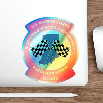 USMC Recruiting Station Indianapolis (USMC) Holographic STICKER Die-Cut Vinyl Decal-The Sticker Space