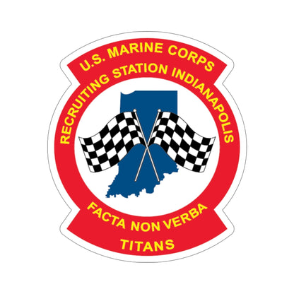 USMC Recruiting Station Indianapolis (USMC) STICKER Vinyl Die-Cut Decal-5 Inch-The Sticker Space