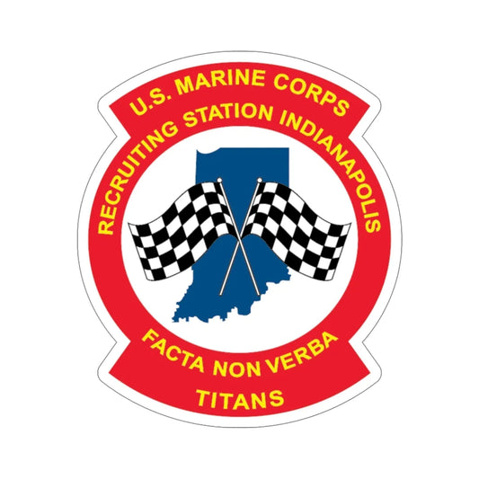 USMC Recruiting Station Indianapolis (USMC) STICKER Vinyl Die-Cut Decal 6 Inch - The Sticker Space