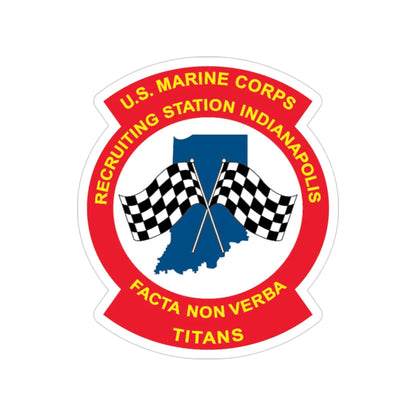 USMC Recruiting Station Indianapolis (USMC) Transparent STICKER Die-Cut Vinyl Decal 3 Inch - The Sticker Space
